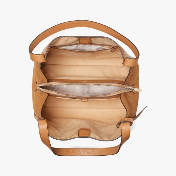 Kate Spade Knott Pebbled Leather & Suede Large Shoulder Bag - Bungalow - Picture 3 of 10